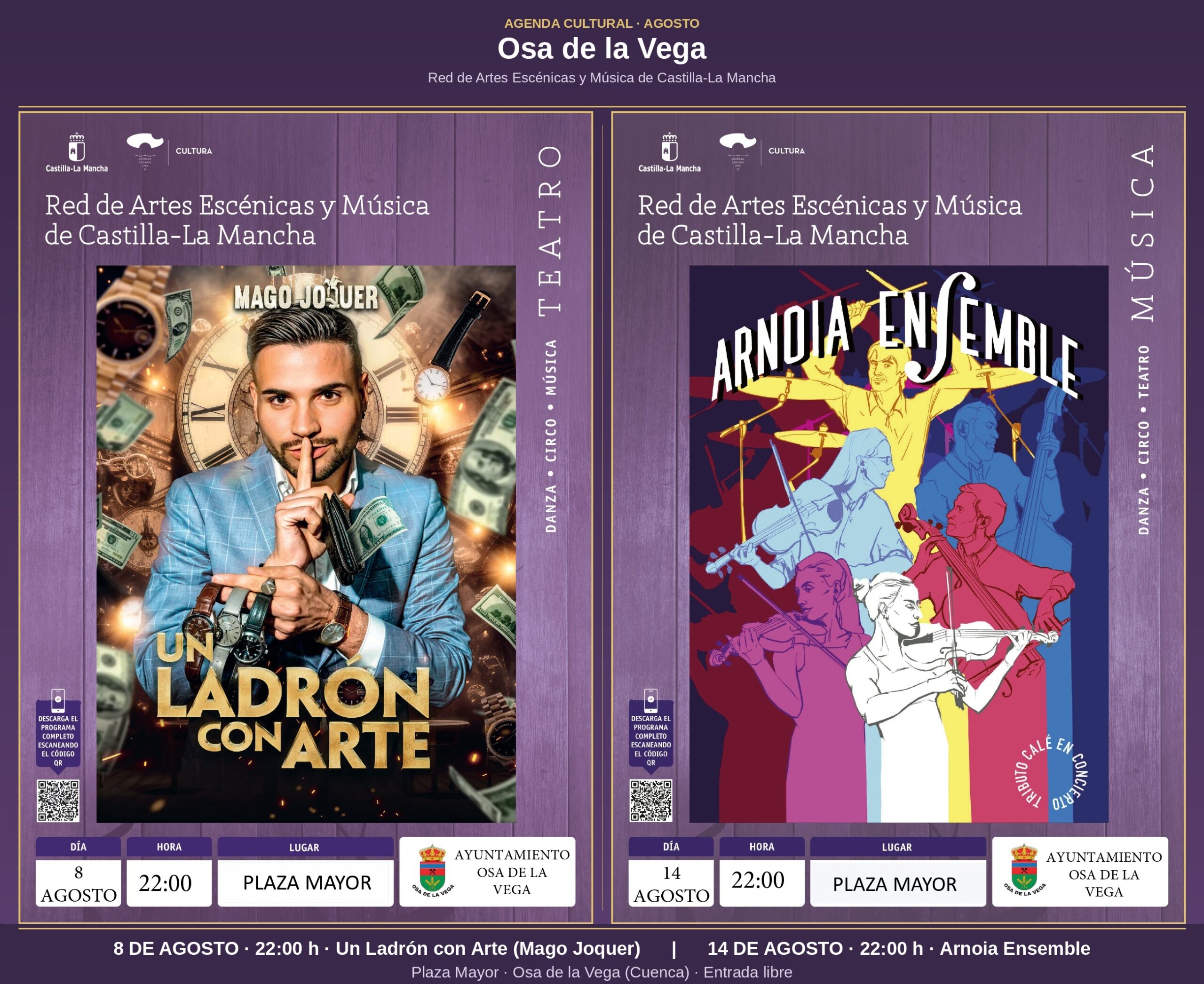 Actuaciones Agosto 2026